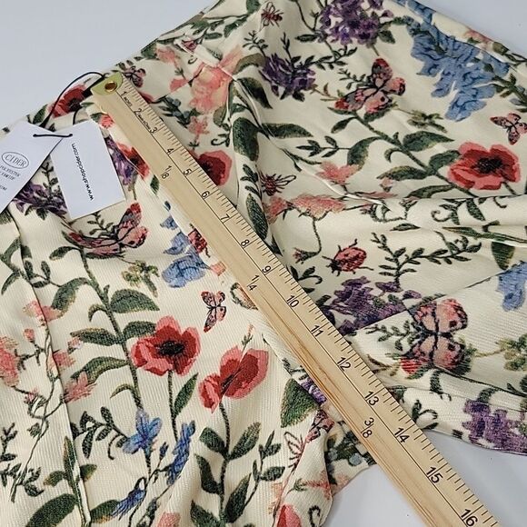 NEW WIDE LEG GARDEN PARTY FLORAL LIGHTWEIGHT TEXTURED TROUSERS PANTS XL NWT - Picture 6 of 12